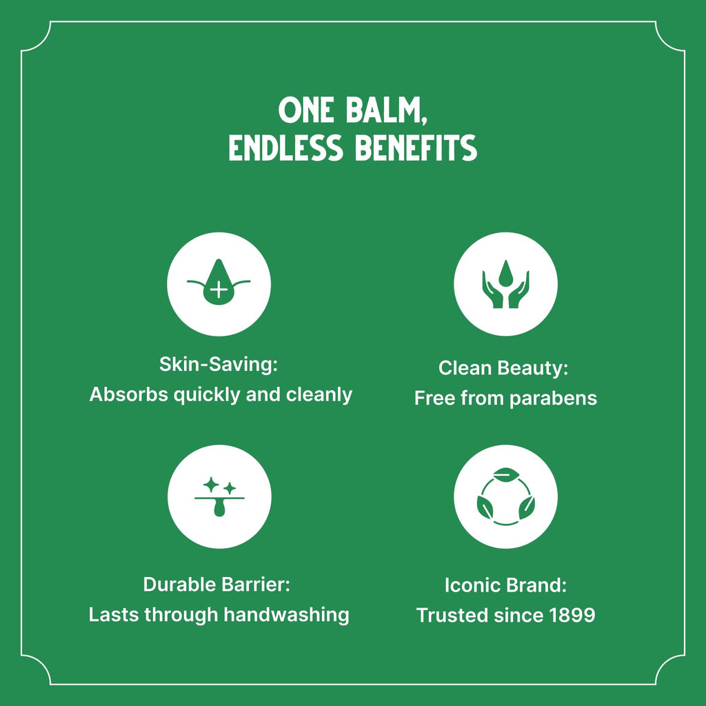 Bag Balm daily skincare application on dry hands