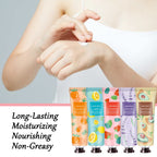 Portable one fluid ounce tubes laid out for daily skincare