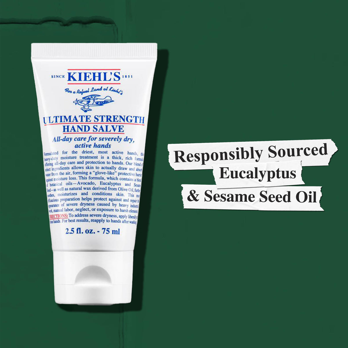 Kiehl's Ultimate Strength Hand Salve 150ml full size bottle angle view