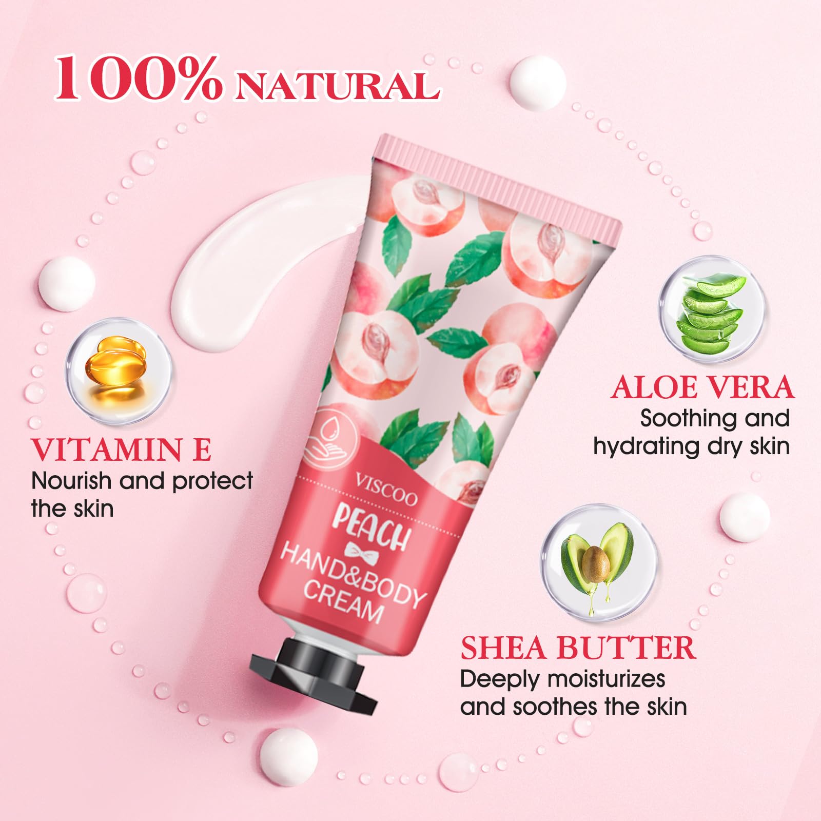 VISCOO moisturizing travel hand lotion collection featuring plant based extracts for dry hands