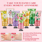 Close up view of a single travel size hand cream tube