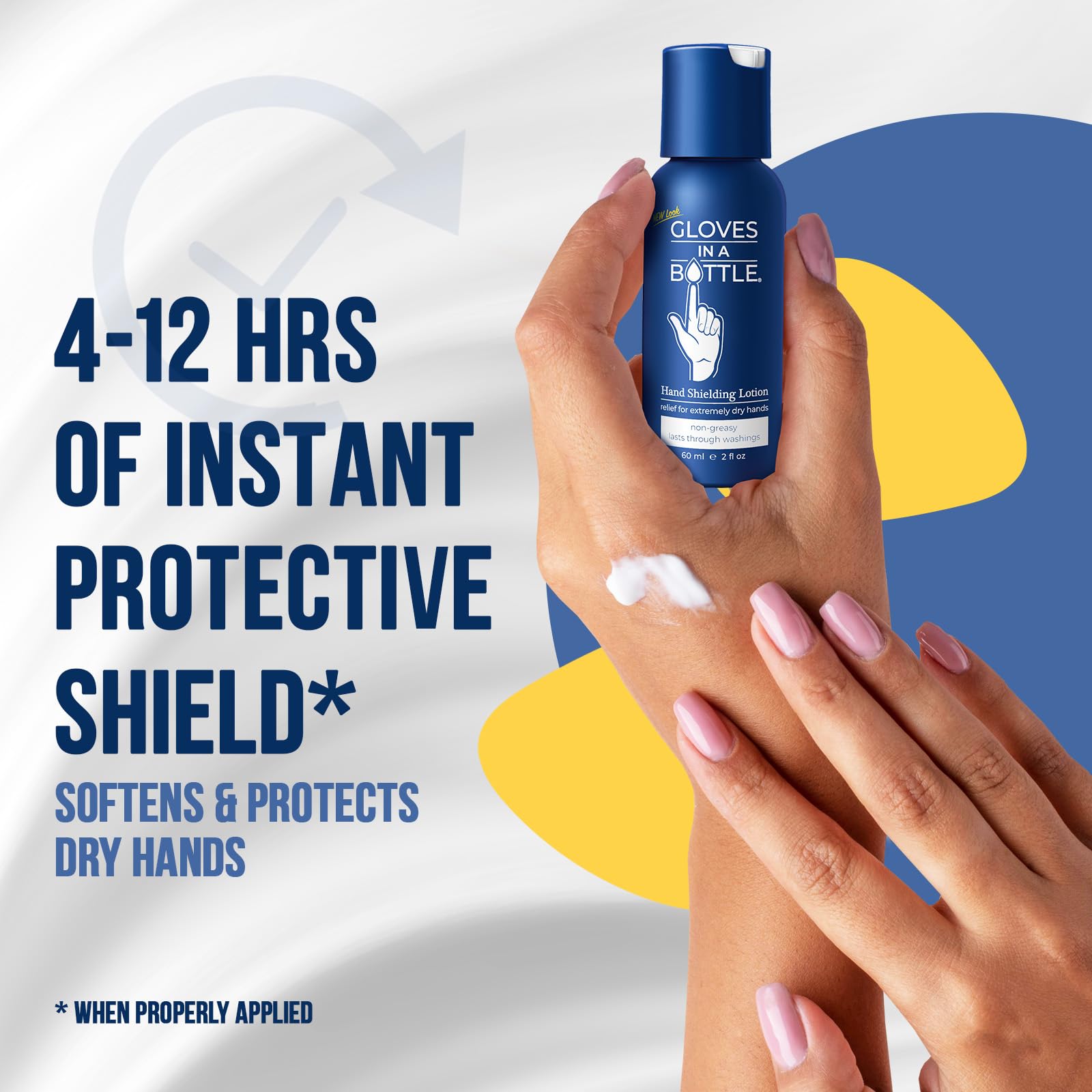 Back label of Gloves In A Bottle showing ingredients and directions