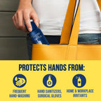 Gloves In A Bottle travel size 2 ounce bottle held in hand