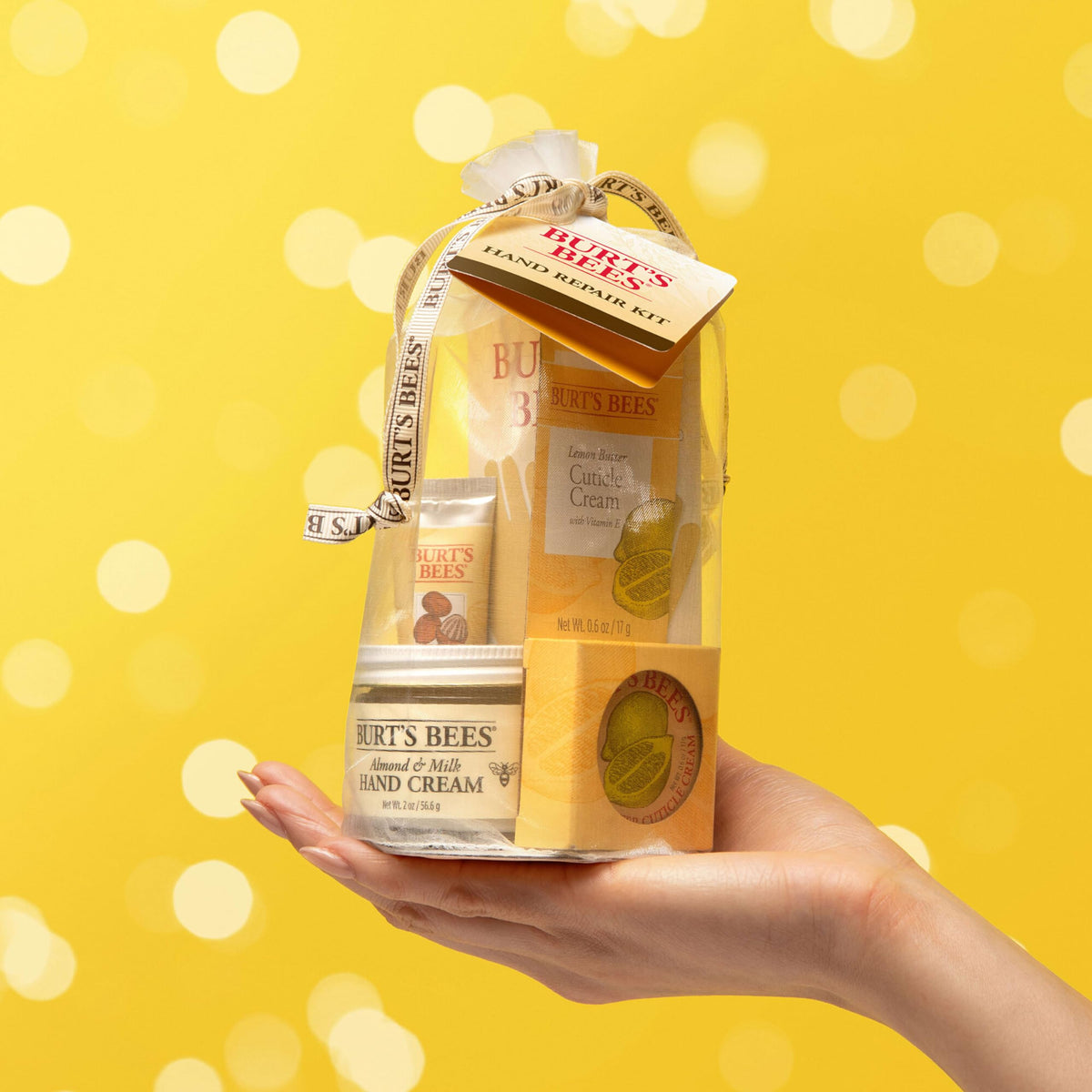 Burt's Bees natural hand spa gift set arrangement