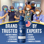 Gloves In A Bottle hand cream applied on dry hands