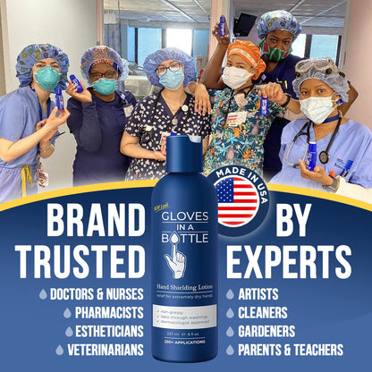 Water-resistant hand protection lotion for gardeners and artists