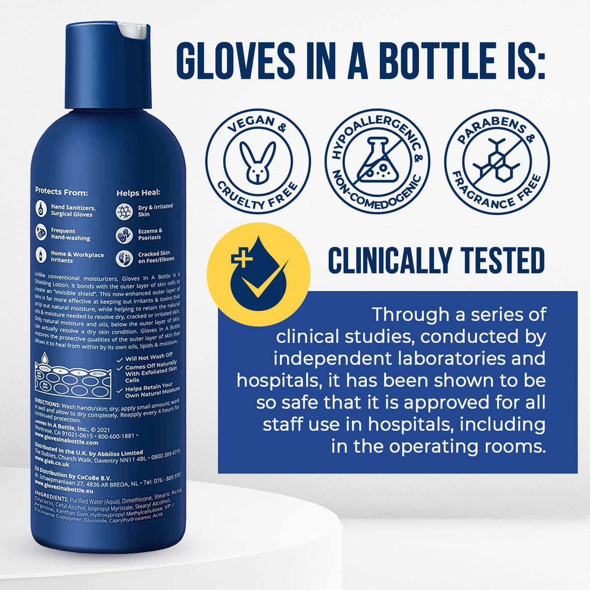Gloves In A Bottle shielding lotion side profile view