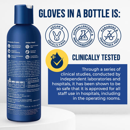 Hypoallergenic fragrance-free shielding lotion bottle with pump