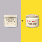 Burt's Bees Almond And Milk Hand Cream jar label details