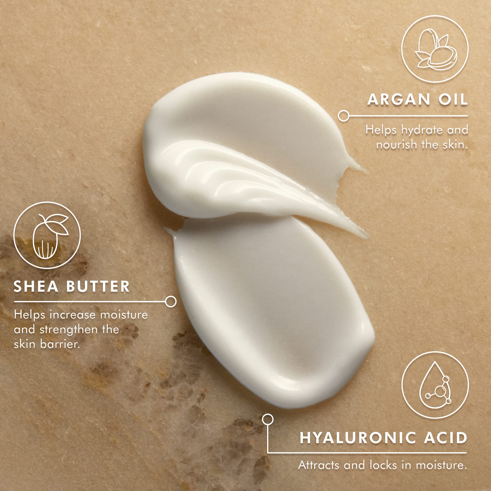 Moroccanoil original fragrance hand lotion tube resting on a premium vanity setup.