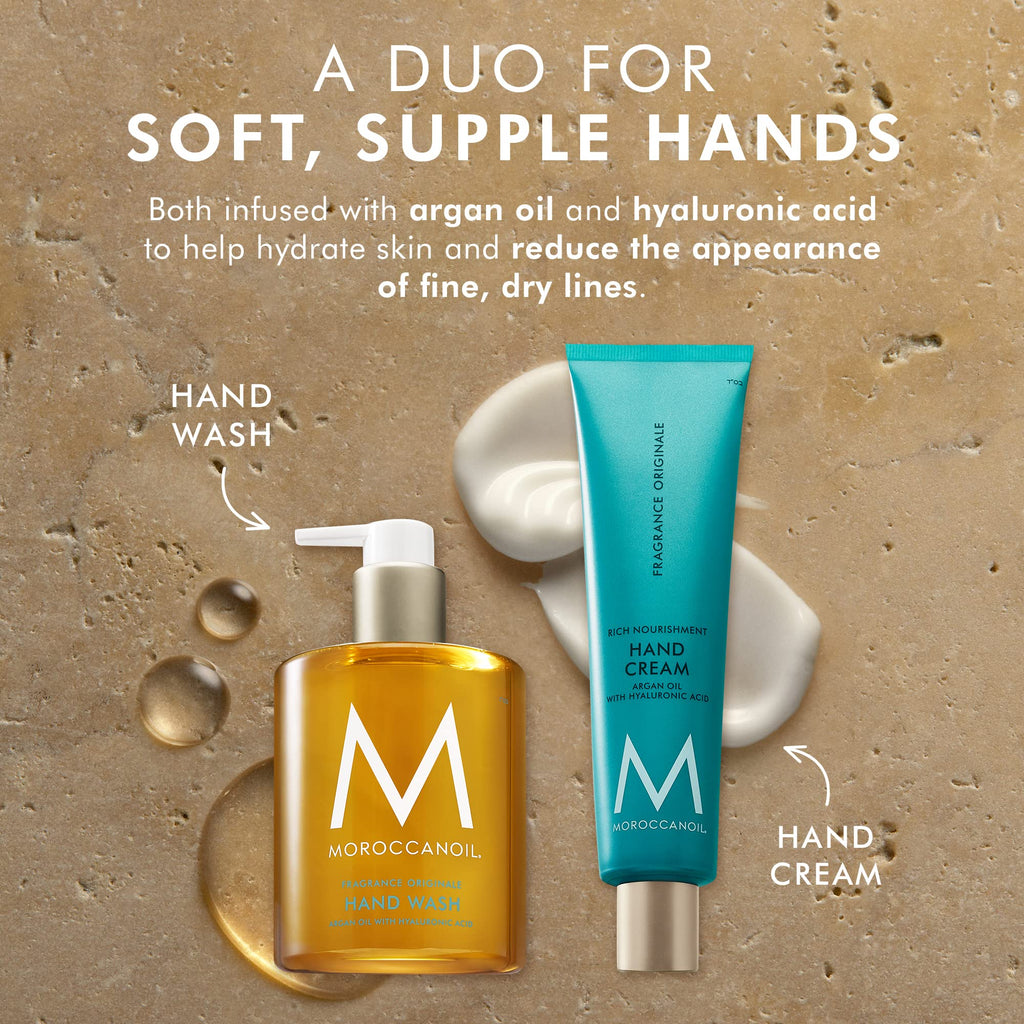 Moroccanoil hand cream formula and texture display