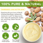 Apuufyqc organic shea butter jar open showing creamy texture
