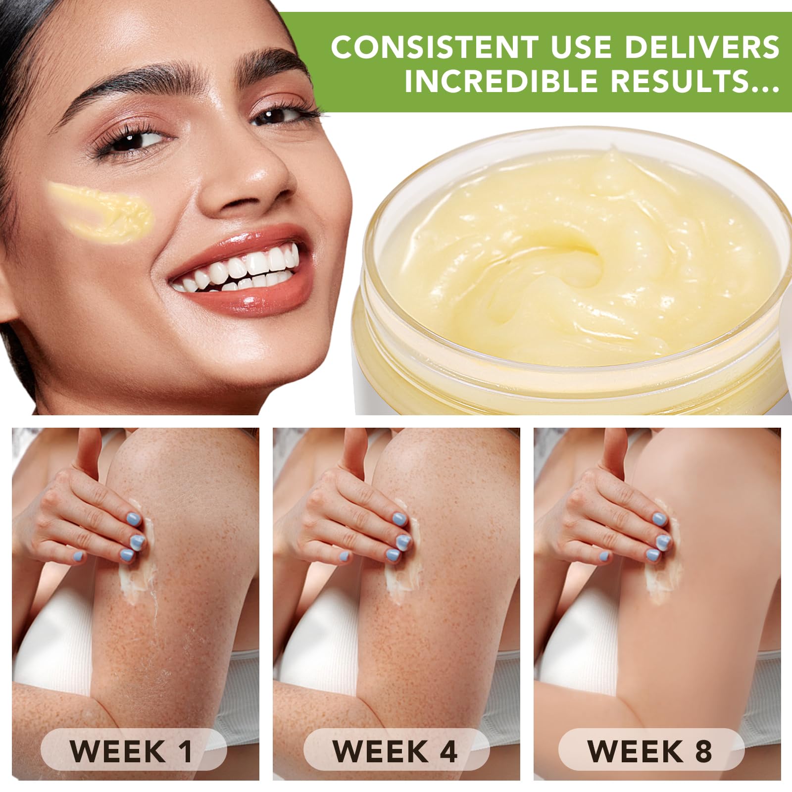 Vitamins enriched raw shea butter for face and body application