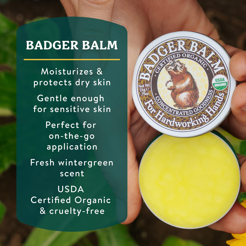 Badger Hard Working Hands Cream open container