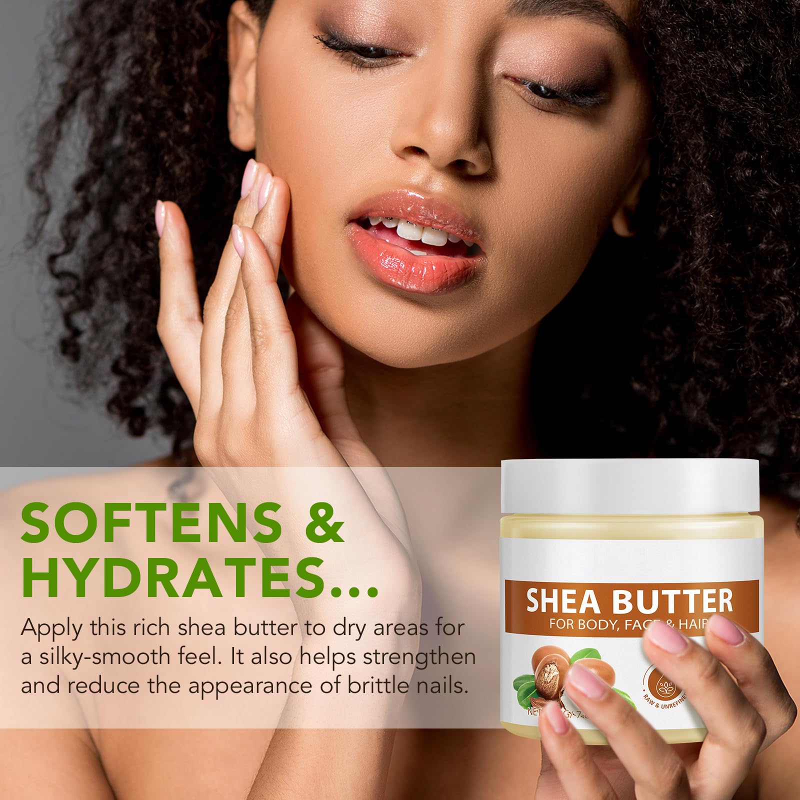 APUUFYQC unrefined shea butter lotion for hair and skin hydration