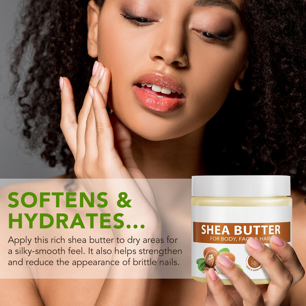 Apuufyqc raw shea butter packaged for dry skin care