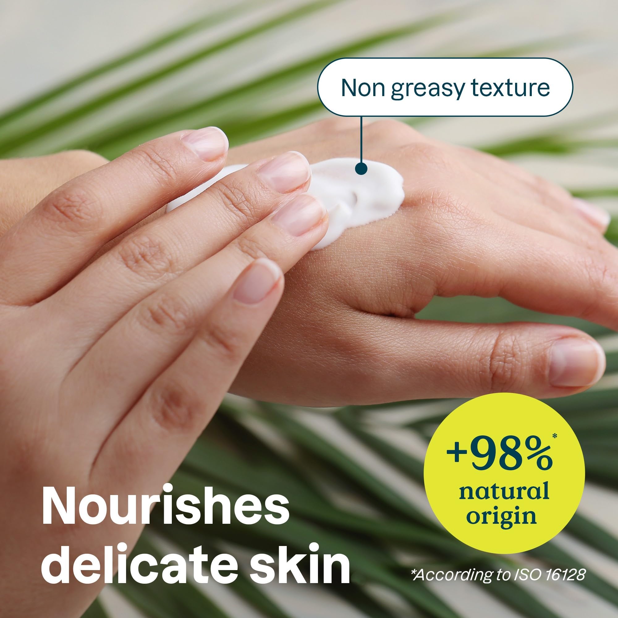 Texture shot of white fragrance-free ATTITUDE sensitive skin hand cream