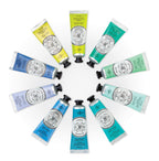 Brand logo and product details on hand cream tube