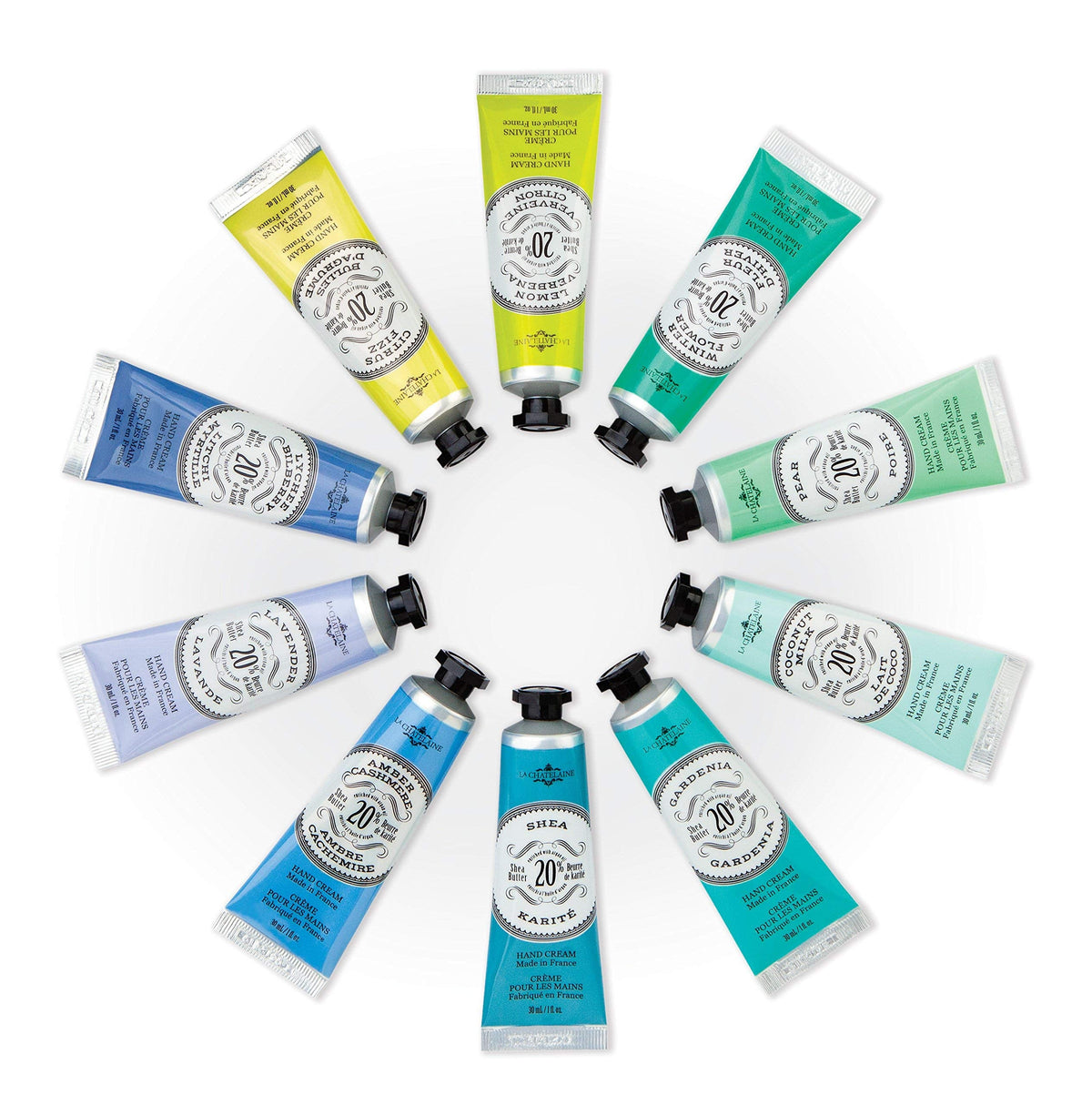 Brand logo and product details on hand cream tube
