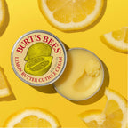 Burt's Bees 0.6 ounce cuticle balm tin open showing texture