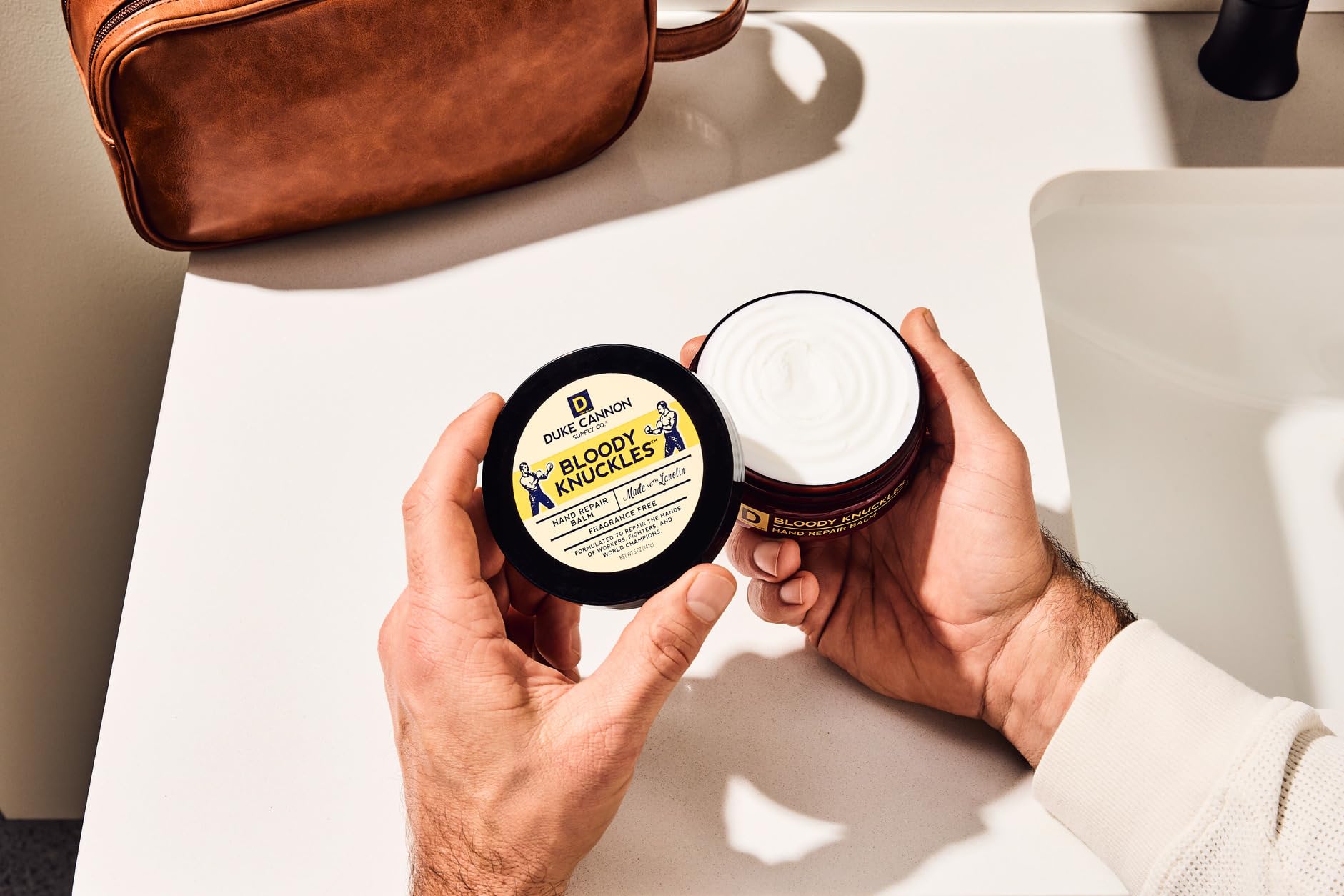 Duke Cannon Supply Co five ounce intensive hand repair balm container
