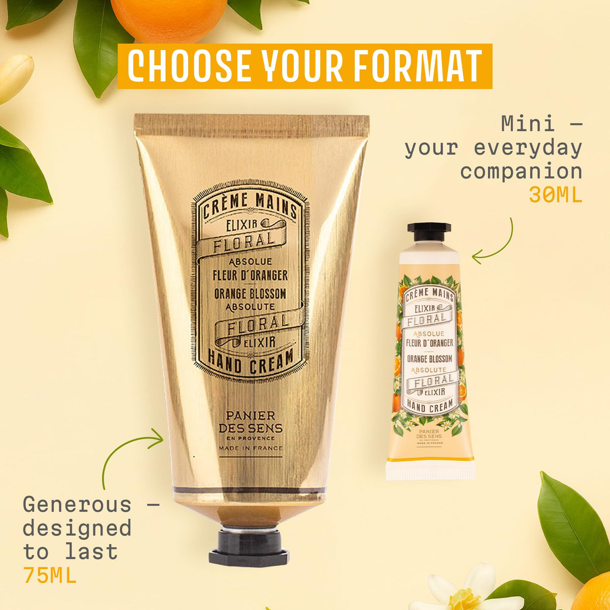 Panier Des Sens Orange Blossom Hand Cream cap and nozzle detail