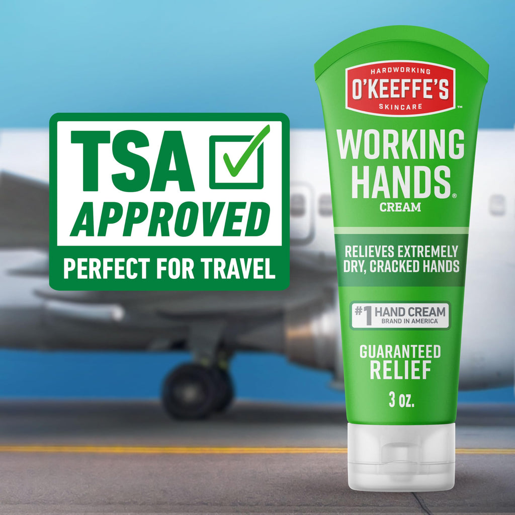 O'Keeffe's skin repair cream applied on hands