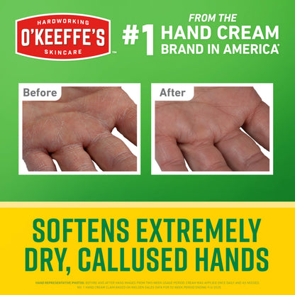O'Keeffe's exfoliating hand cream tube for extremely callused skin