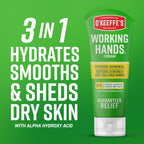 Close-up of O'Keeffe's hand cream texture and rich cream consistency