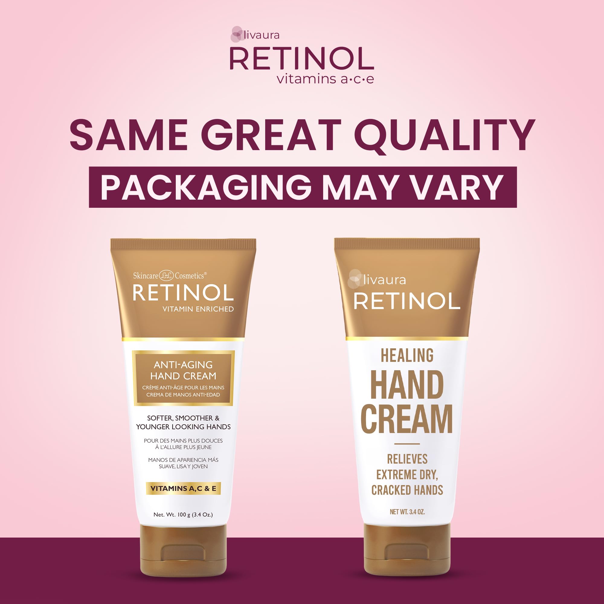 LIVAURA Retinol Anti-Aging Hand Cream texturised rich velvety lotion dollop