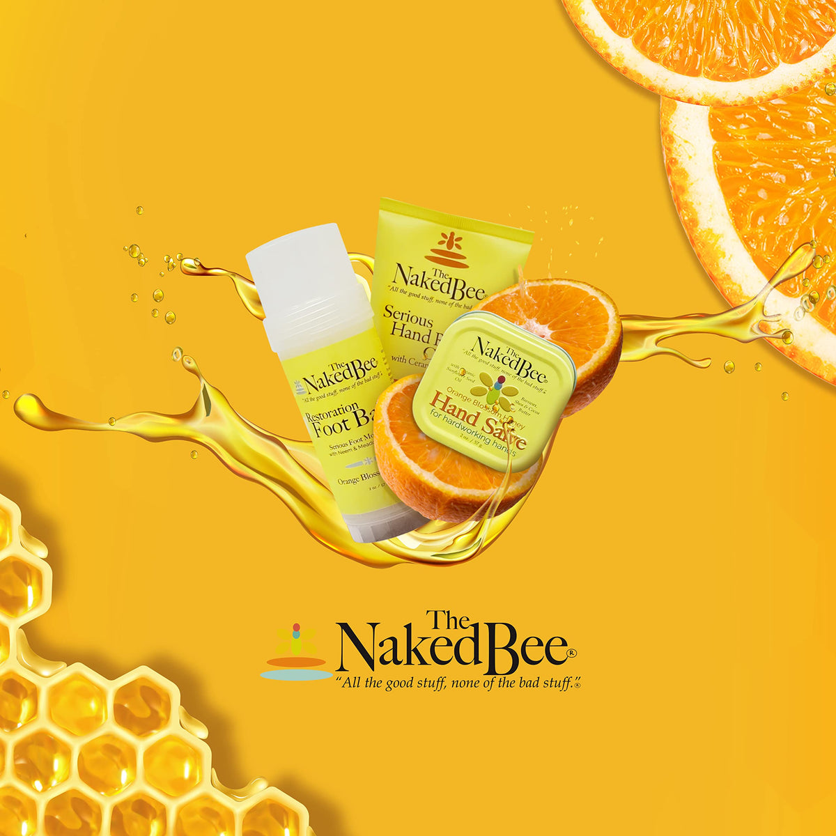 The Naked Bee 3.25 ounce hand repair cream complete set view