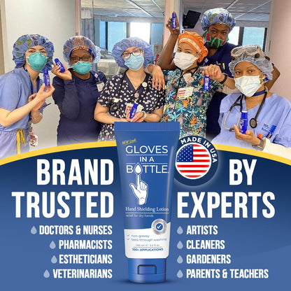 Non greasy protective hand cream barrier safe for family use