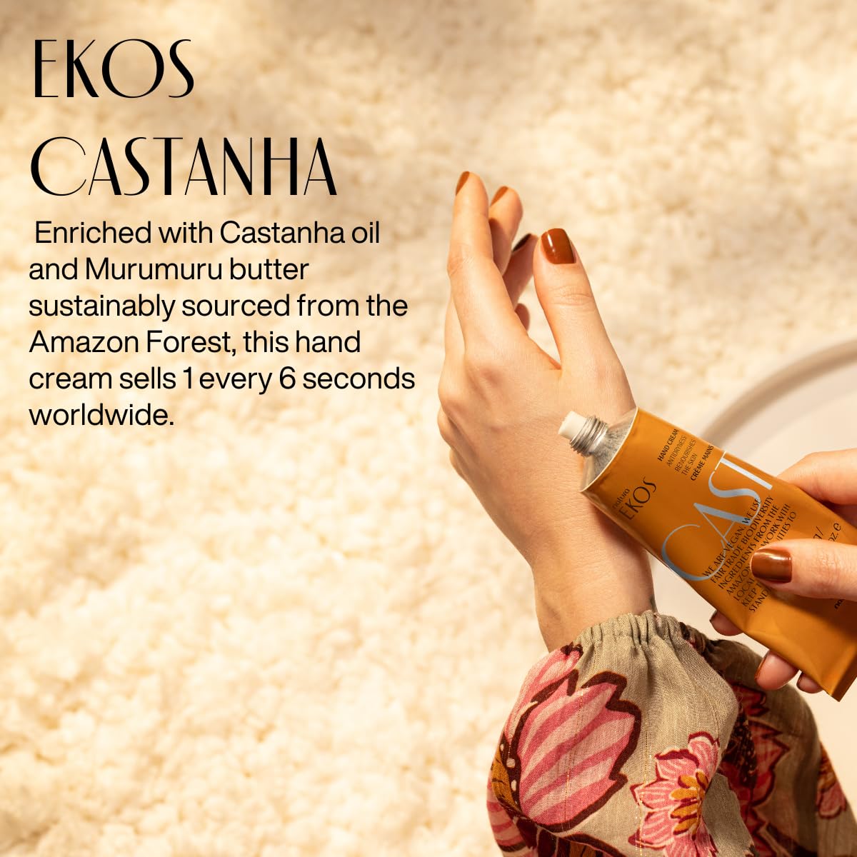 Natura Ekos Castanha Brazil Nut Hand Cream travel friendly size display