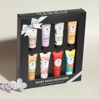 Assorted fragrance botanical goat milk lotion bottles