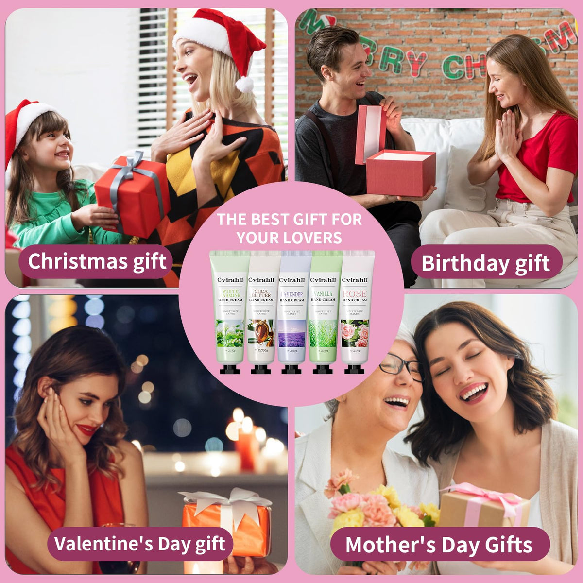 Cvirahll dry skin hand lotion gift set packaging display