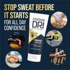 Certain Dri Antiperspirant Hand Lotion clinical strength label detail