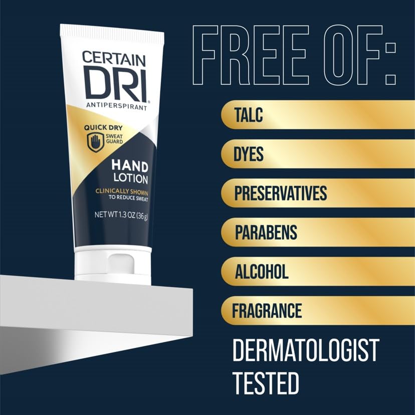 Certain Dri Antiperspirant Hand Lotion lifestyle and product display