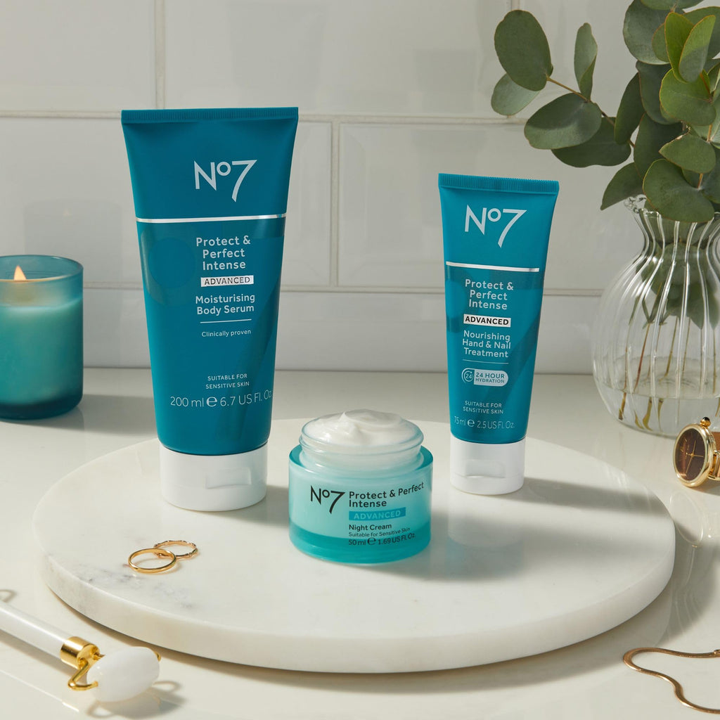 No7 beauty product collection packaging overview