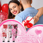 Assorted holiday patterns displayed on the bulk hand cream pack
