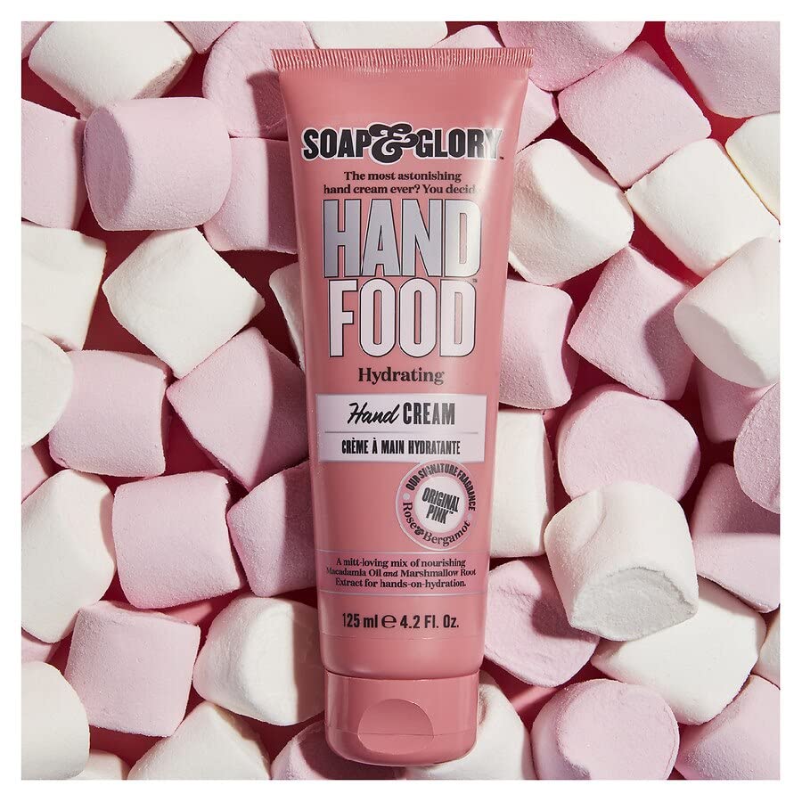 Soap And Glory original pink rose and bergamot scented hand cream bottle