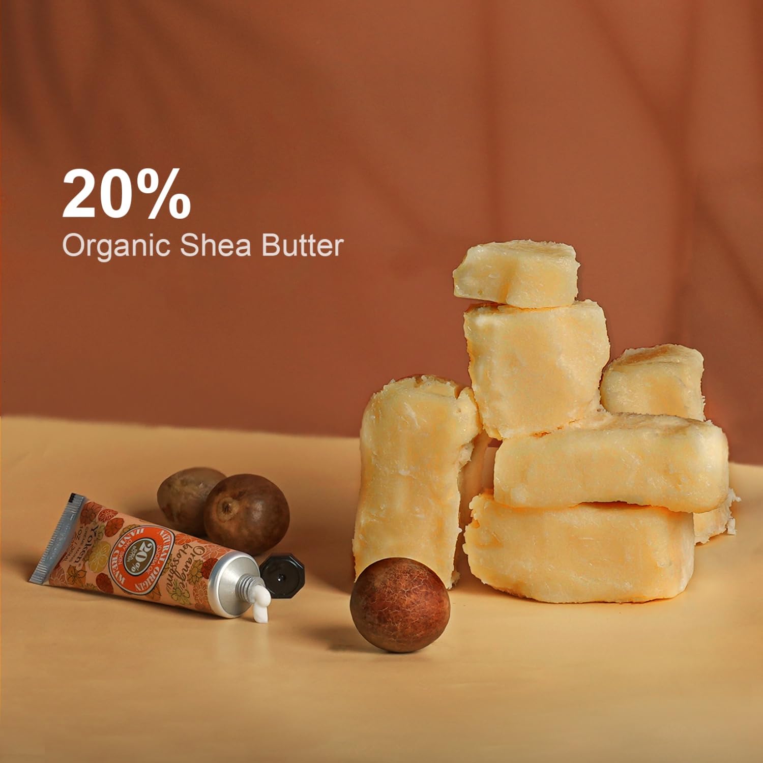 Six pieces of Yoken twenty percent shea butter travel size creams