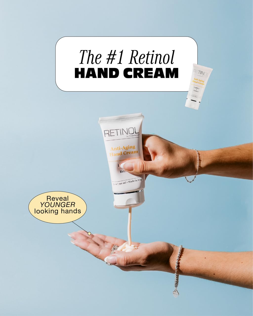 Robanda Retinol Hand Lotion back packaging showing safety directions and usage instructions