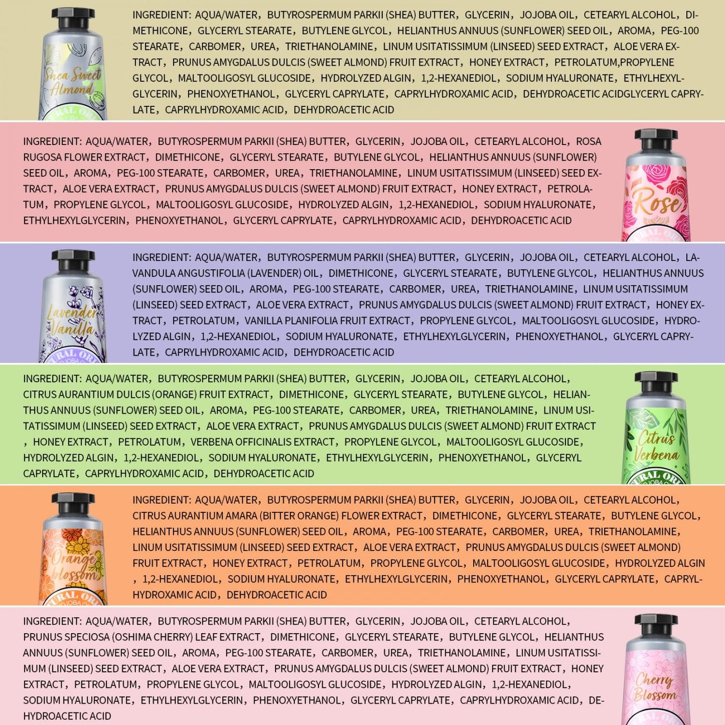 Authentic USA imported Yoken moisturizing hand lotion pack text detail