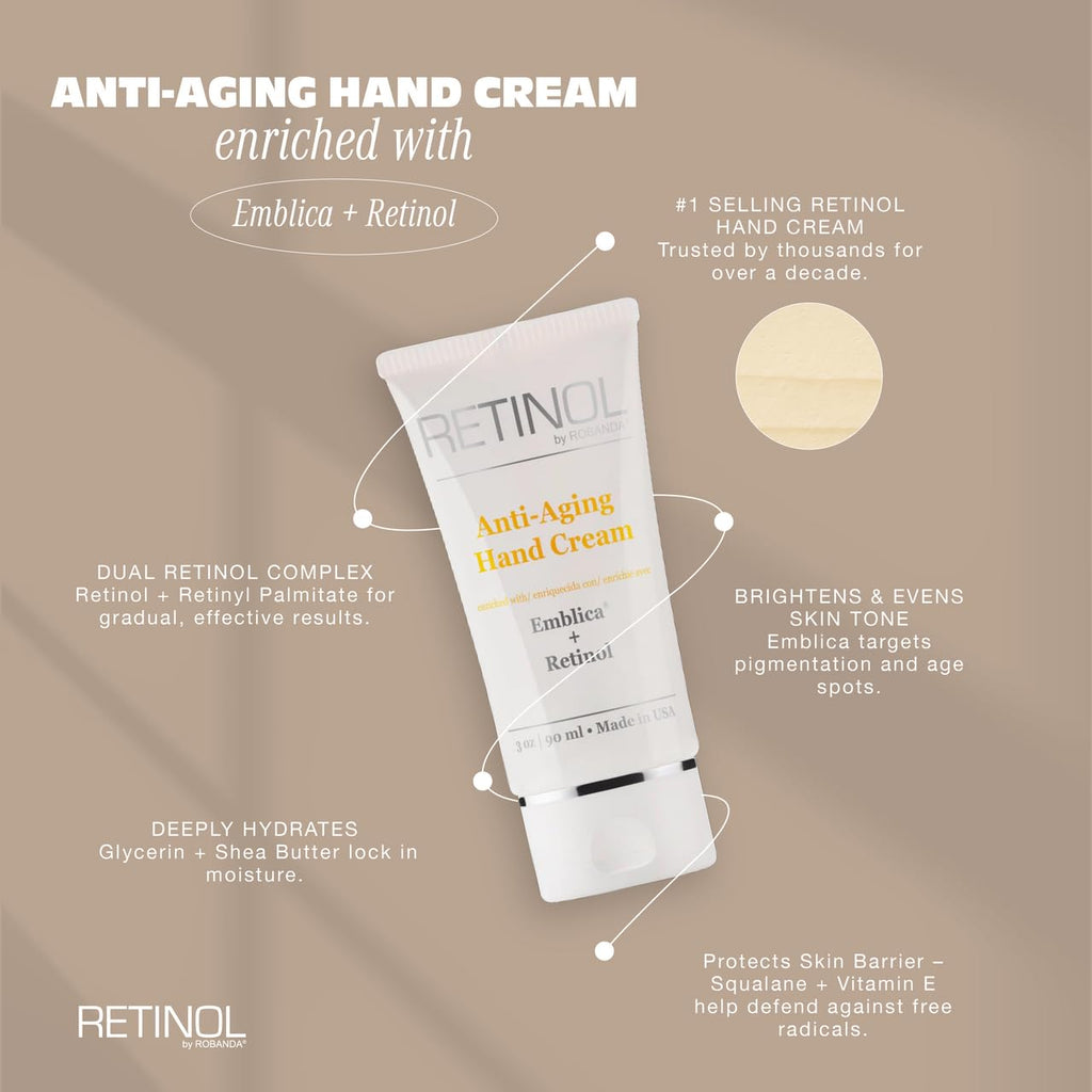 Robanda Retinol Anti Aging Hand Cream lifestyle application on hands