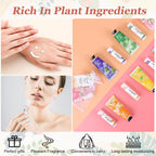 Assorted scented hand lotion tubes and lip balms