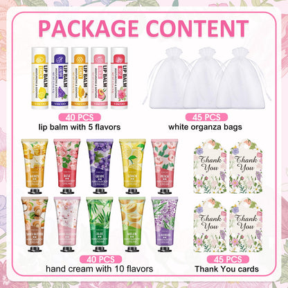 VISCOO appreciation gift set displaying packaged organza bags and thank you cards