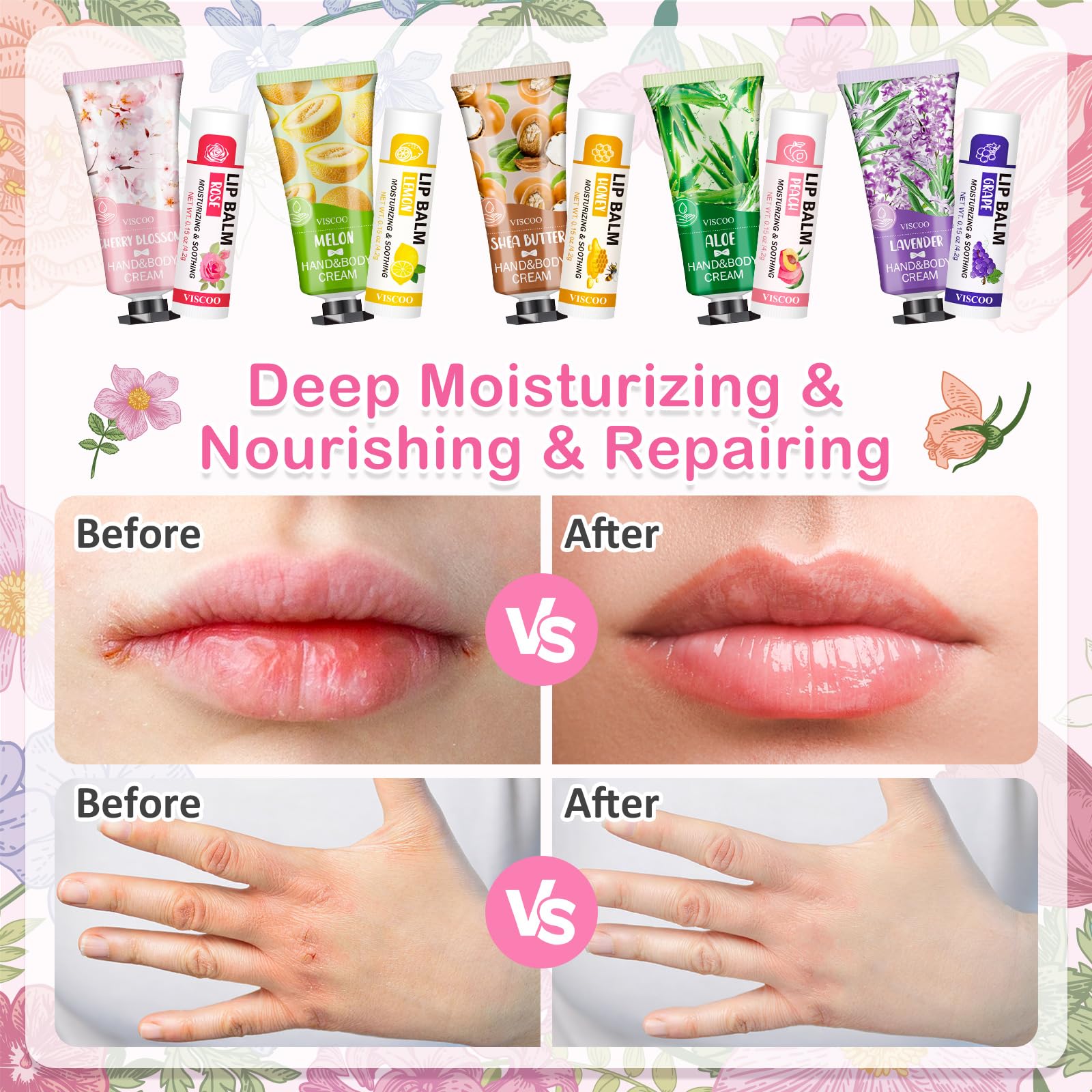 VISCOO soothing lip balm sticks included in the 40 pack wedding favor bulk set
