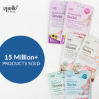 Epielle moisturizing gloves showing coconut oil and milk extract details