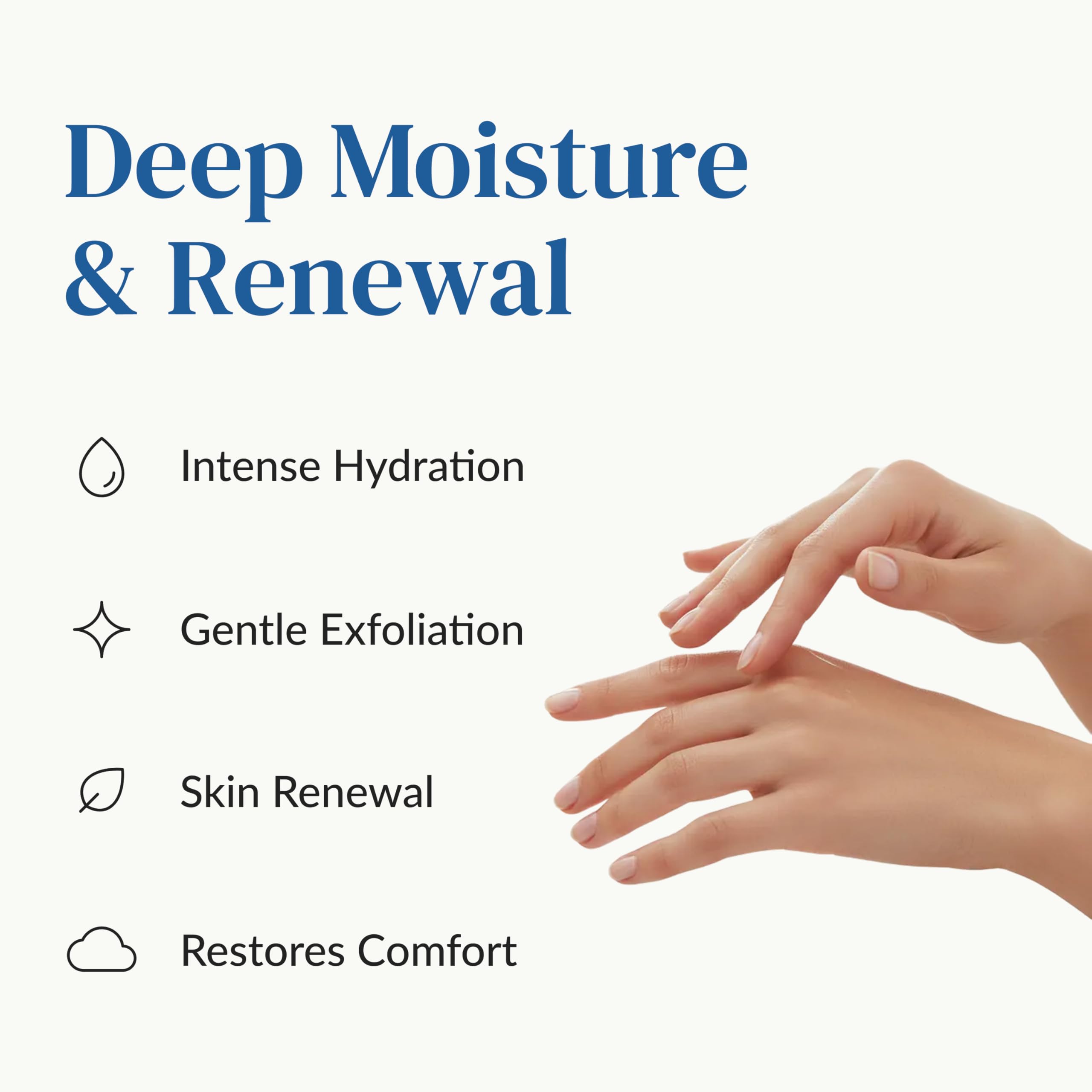 Back of Epielle hand mask packaging showing ingredients