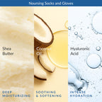Back panel of Epielle repairing hand mask with ingredients and instructions